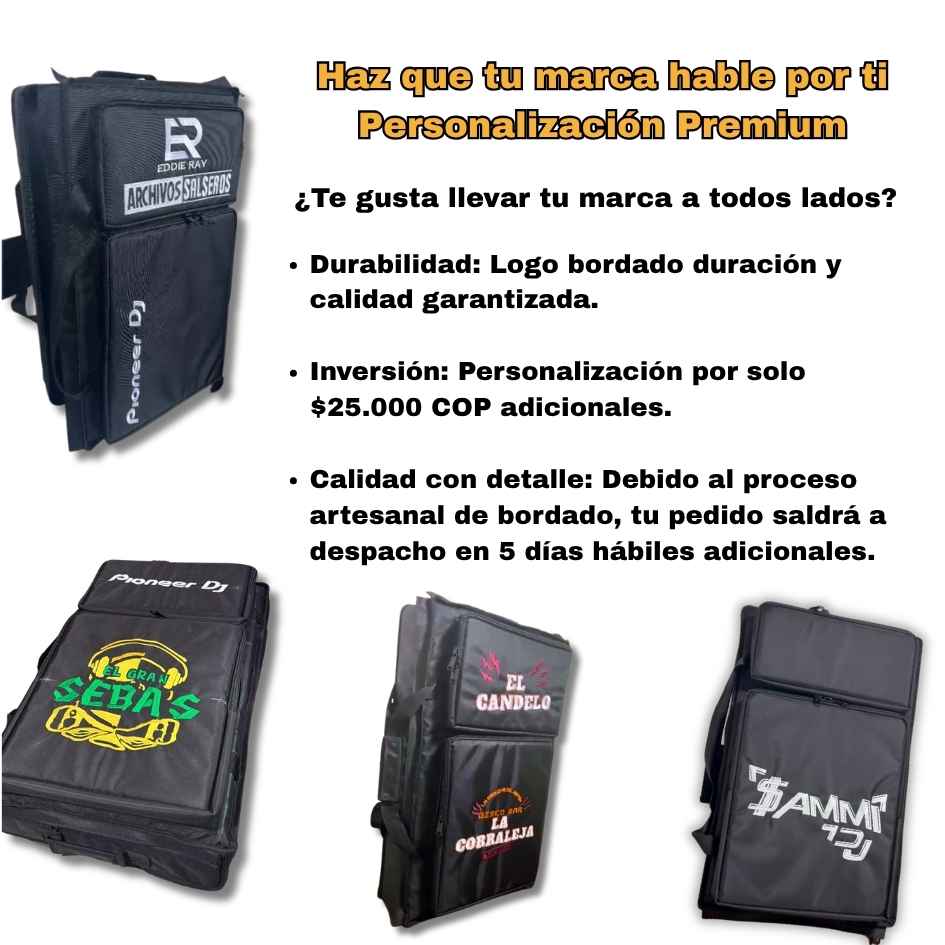 Maleta controladora DJ con bloques de espuma para pantalla.