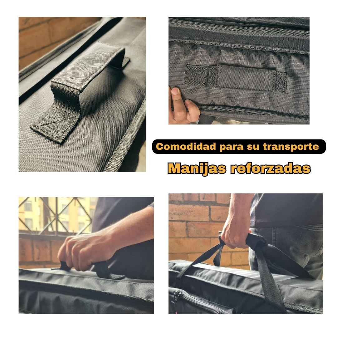 Maleta controladora DJ con bloques de espuma para pantalla.